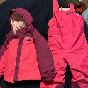 Girls Patagonia snow pants and jacket